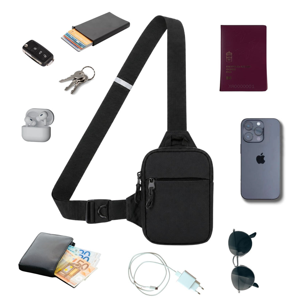 StrideSafe™ – theft-resistant shoulder bag