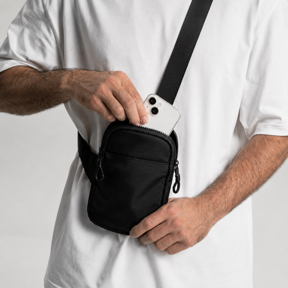 StrideSafe™ – theft-resistant shoulder bag